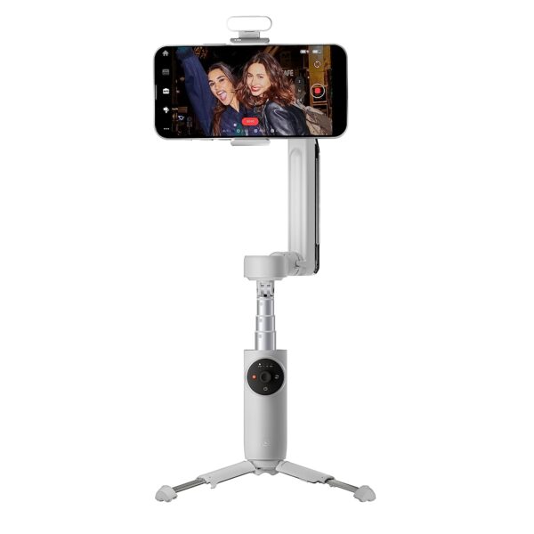 Insta360 Flow Standalone Gimbal(Grey) AI-Powered Smartphone Stabilizer with3-Axis Stabilization,Deep Track 3.0,1-Step Rapid Deploy,Built-in Selfie Stick & Tripod,SmartWheel Control