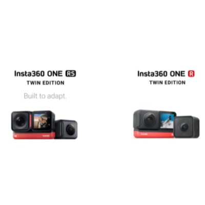 INSTA360 ONE RS Twin Edition Waterproof Optical Zoom, 1x 4K 60fps Action Camera & 5.7K 360 Camera with Interchangeable Lenses, Stabilization, 48MP Photo, Active HDR, AI Editing, Standard, Vivid, Log