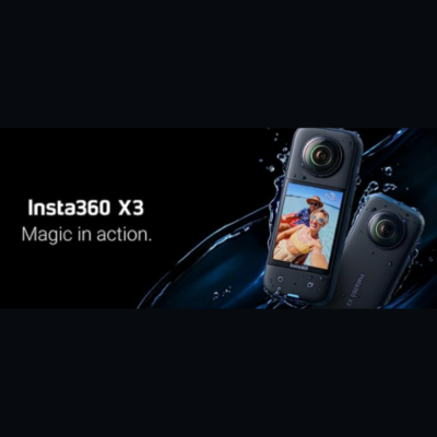 Insta360 X3 Motorcycle KIT- 1/2″ Sensor, 5.7K 360 Capture, Optical Zoom 3X, 72 MP 360 Photo, 4K Single Lens Mode, Black